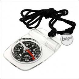 Fibega Kompass mit Pfeife und Halsband, semi-transparent