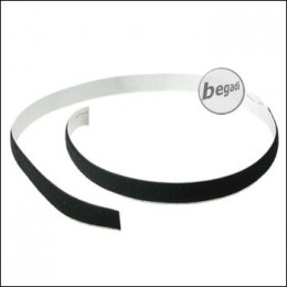 BE-X Selbstklebendes Klettband, 20mm, Länge: 1 Meter - schwarz
