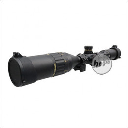 Begadi Sniper Scope / Zielfernrohr "CROW50" 4-16 x 50 mit bel. Absehen (rot/grün/blau), Montage & Sonnenblende
