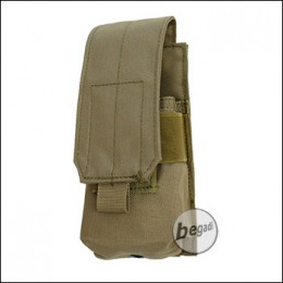 BEGADI Basic Magazintasche "M4 Single, geschlossen" - TAN