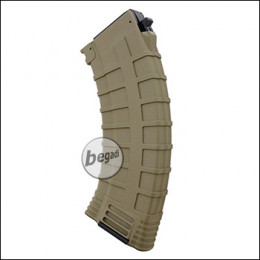 Begadi AK 47 Reinforced Polymer Midcap Magazin (130 BBs) -TAN-