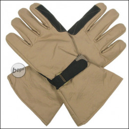 BE-X Mikrofaser Handschuhe, lange Stulpe, khaki
