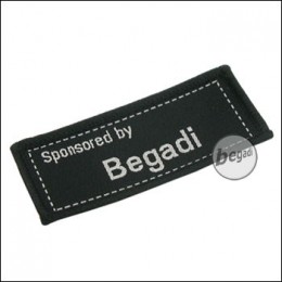 Aufnäher "Sponsored by Begadi", neue Version - schwarz