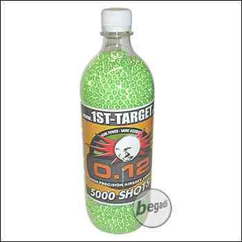 5.000 1ST TARGET DELIGHT Airblister 6mm Airsoft BBs, grün, für Indoor Softair 0,5J und Spring Granaten, 0,12g