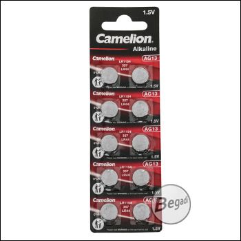 10x Camelion AG13 / LR44 / LR1154 (357) 1.5V Knopfzelle (1 Blister mit 10 Stück)