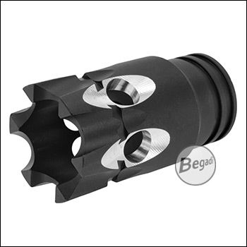 A&K CNC Aluminium Flashhider "Develin", mit 14mm CCW Gewinde, 35mm x 65mm