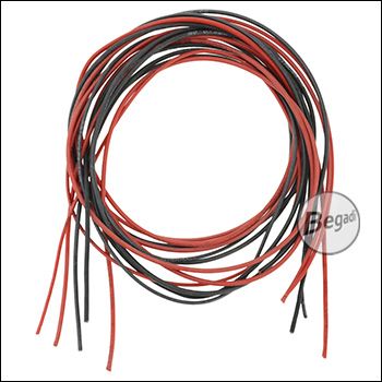 Begadi 1qmm, 0,75qmm & 0,5qmm Silikon Kabel Set mit vielen feinen Litzen - für optimalen Stromfluss (6x 1 Meter)