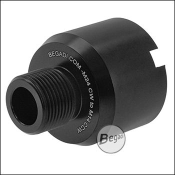 Begadi CNC Stahl Gewinde Adapter für AK Modelle, brüniert (24mm CW auf 14mm CCW)