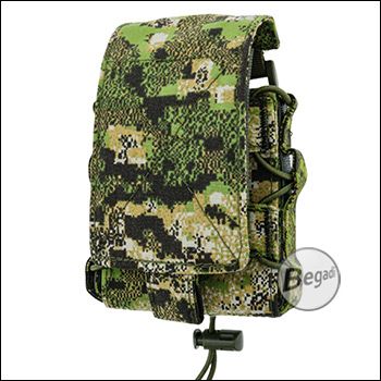 Begadi Universal Magazintasche, gross "Battlerifle", voll einstellbar, mit 2 abnehmbaren Deckeln, Pencott Greenzone