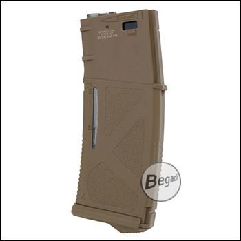 Arcturus M4 / M16 Kunststoff Midcap Magazin, mit Sichtfenster & einstellbarer Kapazität (30 / 130 BBs) -Dark TAN / FDE-