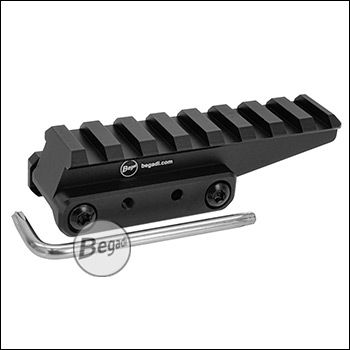 Begadi U-Type Picatinny Riser für Reddots (CNC gefertigt) -schwarz-