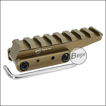 Begadi U-Type Picatinny Riser für Reddots (CNC gefertigt) -TAN / perlgold-