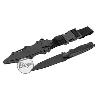 Begadi Übungsmesser / Dummy Knife "Nimrex" - mit TPU Trainingsklinge, schwarz