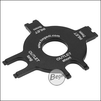 Begadi Universal Valve Key / Slim Line Ventilschlüssel aus Stahl -schwarz-