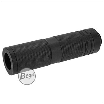 Begadi "ECO Slim" Aluminium Silencer mit 14mm CCW Gewinde, schwarz -compact / 121mm-