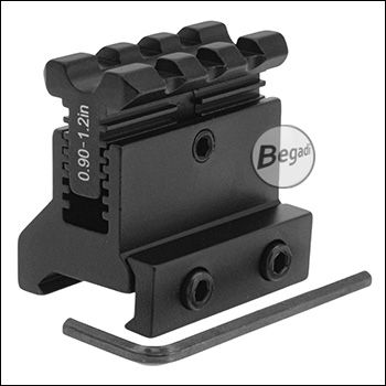 Begadi Aluminium Riser (höhenverstellbar 27 – 35mm) mit 3 Slots - 39mm