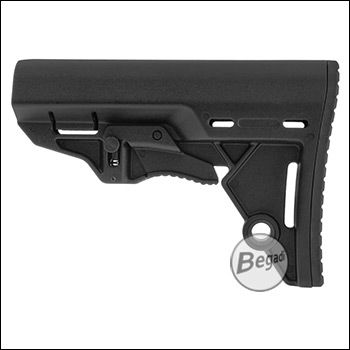 Begadi Minimalistischer Universal M4 Schaft "Skirmisher", aus nylonverstärktem Polymer - schwarz