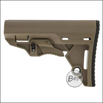 Begadi Minimalistischer Universal M4 Schaft "Skirmisher", aus nylonverstärktem Polymer - TAN