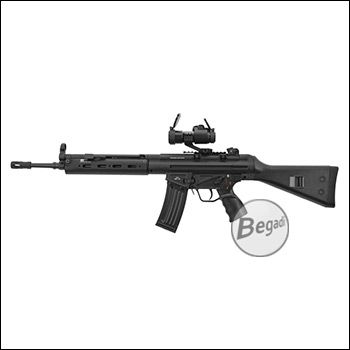 Schwaben Arms SAR M41/43 S-AEG, Custom Version mit SAR Handguard, Upgrade HopUp, Montage & Reddot (frei ab 18 J.) [CA001M-C]