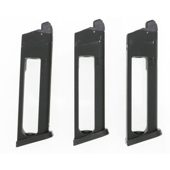 3x Magazin für KJW KP-13 Serie, 24 BBs - CO2 Version - mit Begadi Stainless Efficiency Ventil (dicht !)