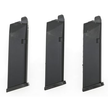 3x Magazin für Army Armament R17 GBB Serie, mit flachem Boden - mit Begadi Stainless Efficiency Ventil (dicht !)