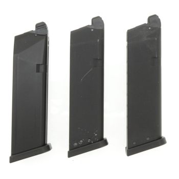 3x Magazin für KJW KP-13 Serie, 24 BBs - Gas Version - mit Begadi Stainless Efficiency Ventil (dicht)