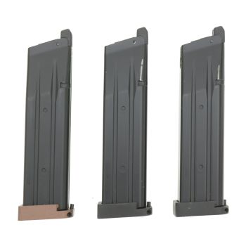 3x Gas Magazin für Army Armament R601 / HiCapa GBB - mit Begadi Stainless Efficiency Ventil (dicht) / 2 mit TTI Bodenplatte