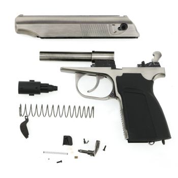 WE PM2 MK51 Vollmetall GBB -silber- , Ersatzteilspender für Bastler (frei ab 18 J.)