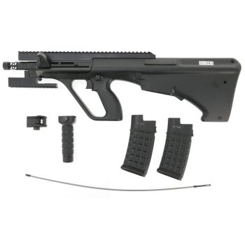 JG S77 A3 XS Commando "Begadi Upgrade" S-AEG mit Nylon Schaft, Mamba Motor, Pro HopUp und Begadi CORE EFCS / Mosfet -schwarz- mit Tuninglauf (frei ab 18 J.)