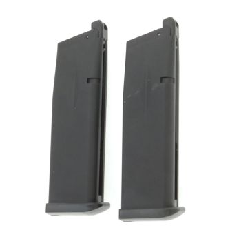 2x Magazin für KJW KP-05 Serie, 29 BBs - Gas Version - mit Begadi Stainless Efficiency Ventil (dicht !)