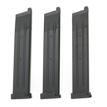  3x Gas Magazin für Army Armament R601 / HiCapa GBB, lange Version - mit Begadi Stainless Efficiency Ventil (undicht / für Bastler)