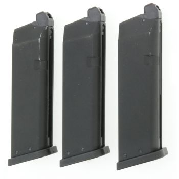 3x Magazin für KJW KP-13 Serie, 24 BBs - Gas Version - mit Begadi Stainless Efficiency Ventil (dicht !)