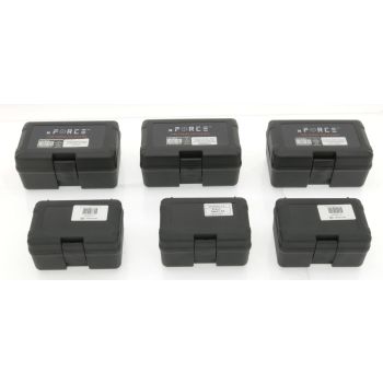Kunststoff Boxen / Mini Koffer Set -mittel/klein- , 6 Stück, schwarz
