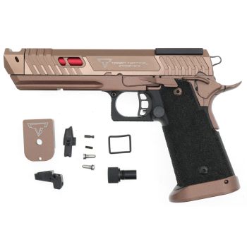 Army Armament TTI Sand Viper (R601) HiCapa GBB - CNC, Begadi Upgrade Version mit rotem Outerbarrel  - für Bastler (frei ab 18 J.) 