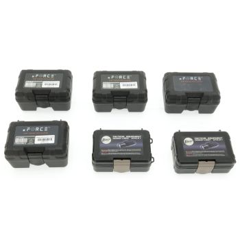 Kunststoff Boxen / Mini Koffer Set -klein- , 6 Stück, schwarz