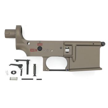E&C MOD 416 Style (S)AEG Metall Lower Receiver, neu - inkl. Mag Catch, Bolt Catch, Pin etc. -burnt bronze-