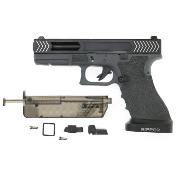 Army Armament R17 Ripper GBB -schwarz / silber / grau mit GEN 1 Schlitten & ohne Red Dot Mount (frei ab 18 J.)