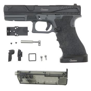 Army Armament R17 Gladiator GBB, Begadi Special Version -schwarz grau - für Bastler (frei ab 18 J.)