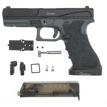 Army Armament R17 Gladiator GBB, Begadi Special Version -schwarz grau - für Bastler (frei ab 18 J.)