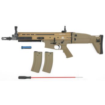 Begadi MK16 Sport / FN Herstal SCAR-L Upgrade S-AEG mit Begadi CORE EFCS / Mosfet & PRO HopUp, -TAN-, mit Tuning & Variohead (frei ab 18 J.)