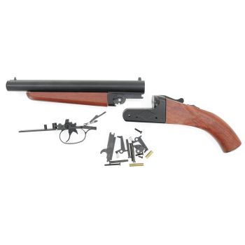 Haw San FS-0521 Double Barrel Vollmetall Gas Shotgun 6mm BB Echtholz-Version, Teilesatz, für Bastler (frei ab 18 J.)