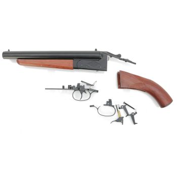 Haw San FS-0521 Double Barrel Vollmetall Gas Shotgun 6mm BB Echtholz-Version, Teilesatz, für Bastler (frei ab 18 J.)