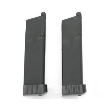 2x Magazin für KJW KP-06 Serie, 29 BBs - CO2 Version - mit Begadi Stainless Efficiency Ventil (dicht !)
