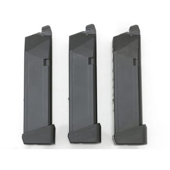 3x Magazin für Army Armament R17 GBB Serie, mit verlängertem Boden - mit Begadi Stainless Efficiency Ventil (dicht !)