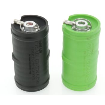 Begadi Frag Grenade Set, gasbetrieben, Bundle mit überarbeitetem Boden -schwarz + grün, 2er Set- (frei ab 18 J.)