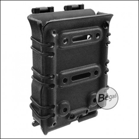 BEGADI "Multi Fit" Polymer Magazine Pouch 7,62mm rifle [G3, M14, MK17 etc.] -black-