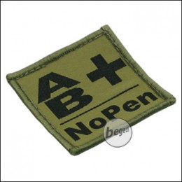 BE-X Bloodtype patch "A, pos. - NoPen" - OD green