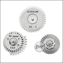 Begadi Silverline CNC Gearset (Low Noise) - electroplated - 13:1 with 12Z Sector Gear