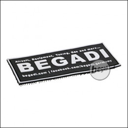 3D Abzeichen "Begadi Shop", Classic Design, aus Hartgummi, mit Klett  - "Glow in the Dark" / nachleuchtend - (gratis ab 75 EUR)
