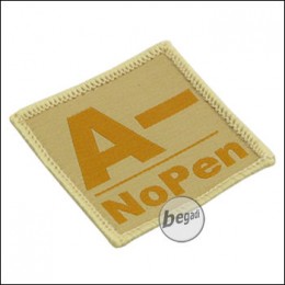 BE-X Bloodtype patch "A, neg. - NoPen" - TAN
